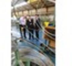 plymouth city council leader tudor evans tours fine tubes factory